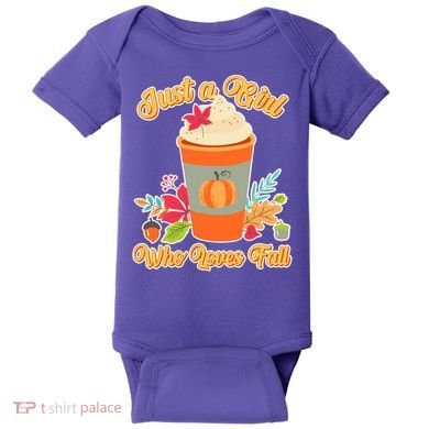 Cute Just A Girl Who Loves Fall Baby Bodysuit