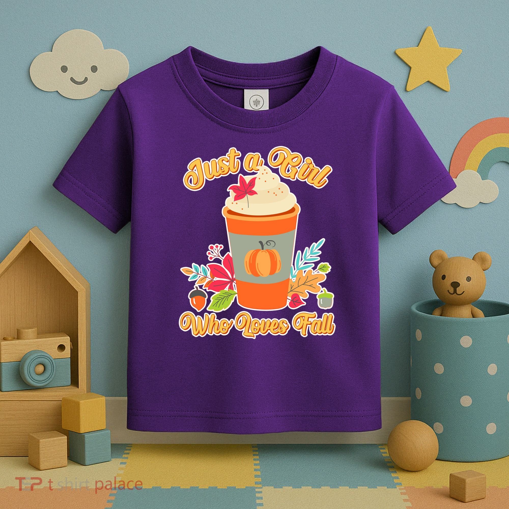 Cute Just A Girl Who Loves Fall Toddler T-Shirt
