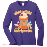 Cute Just A Girl Who Loves Fall Women's Long Sleeve Shirt thumb 0