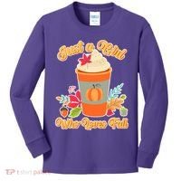 Cute Just A Girl Who Loves Fall Kids Long Sleeve Shirt thumb 0
