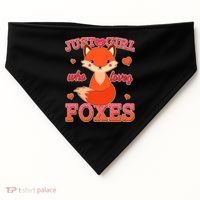 Cute Just A Girl Who Loves Foxes USA-Made Doggie Bandana thumb 0