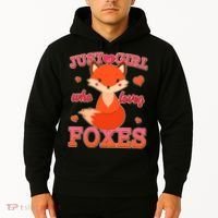 Cute Just A Girl Who Loves Foxes Hoodie thumb 2