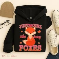 Cute Just A Girl Who Loves Foxes Hoodie thumb 4