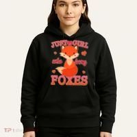 Cute Just A Girl Who Loves Foxes Hoodie thumb 5