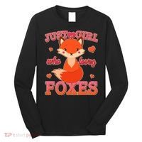 Cute Just A Girl Who Loves Foxes Long Sleeve Shirt thumb 0