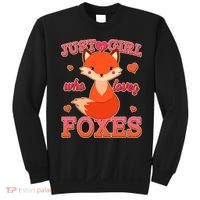 Cute Just A Girl Who Loves Foxes Sweatshirt thumb 0