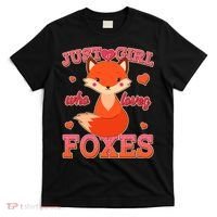 Cute Just A Girl Who Loves Foxes T-Shirt thumb 0