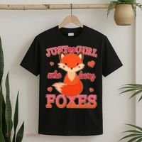 Cute Just A Girl Who Loves Foxes T-Shirt thumb 2
