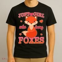 Cute Just A Girl Who Loves Foxes T-Shirt thumb 3