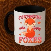 Cute Just A Girl Who Loves Foxes Coffee Mug thumb 2