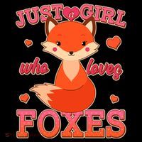 Cute Just A Girl Who Loves Foxes Women's Hoodie thumb 2