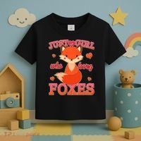 Cute Just A Girl Who Loves Foxes Toddler T-Shirt thumb 3