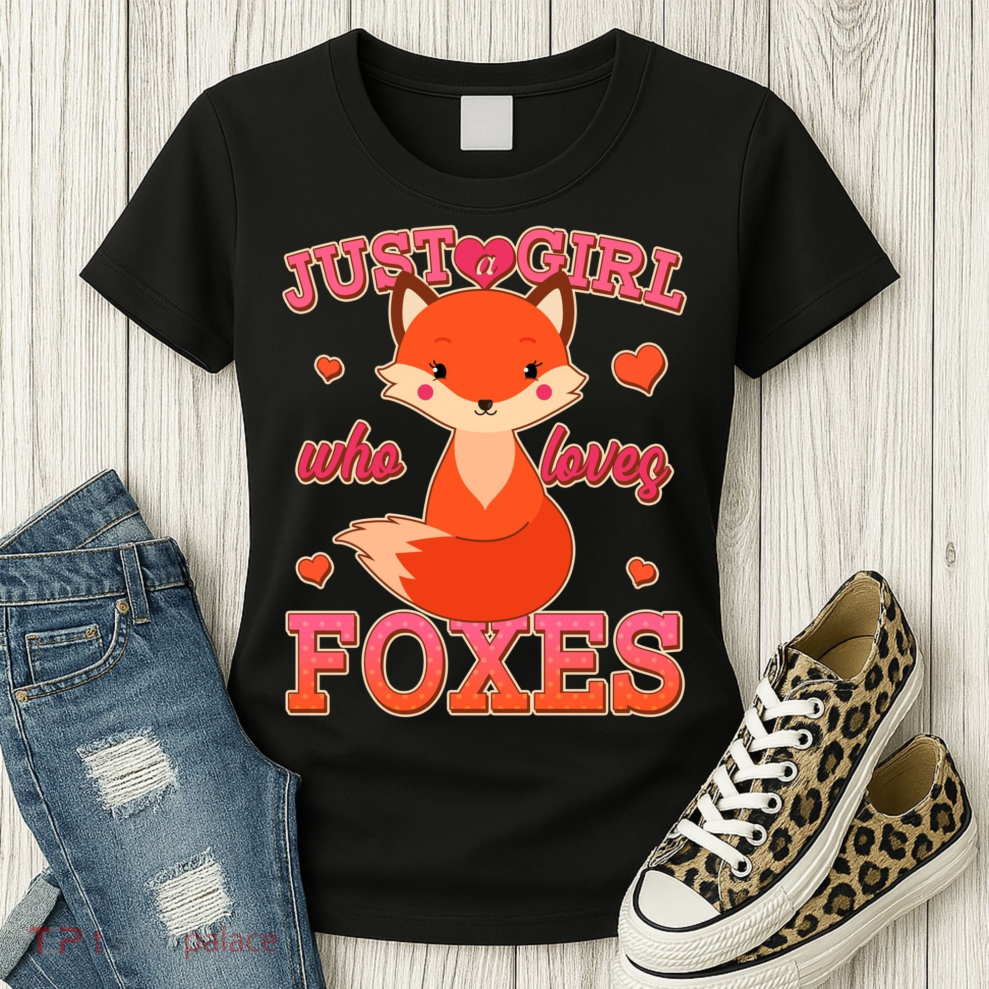 Cute Just A Girl Who Loves Foxes Women's T-Shirt