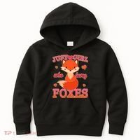 Cute Just A Girl Who Loves Foxes Kids Hoodie thumb 0