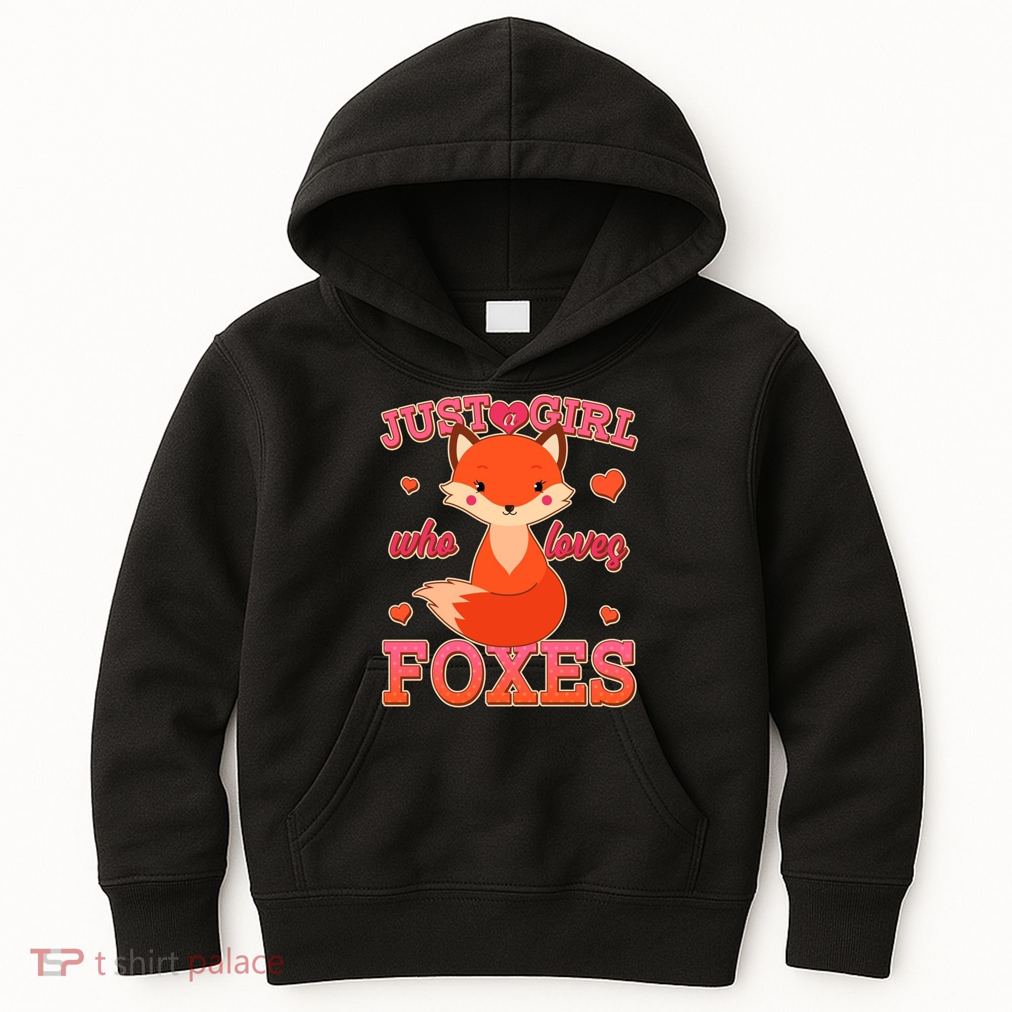 Cute Just A Girl Who Loves Foxes Kids Hoodie