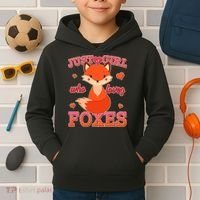Cute Just A Girl Who Loves Foxes Kids Hoodie thumb 2