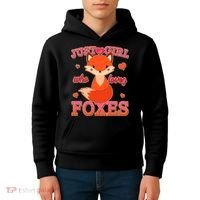 Cute Just A Girl Who Loves Foxes Kids Hoodie thumb 4