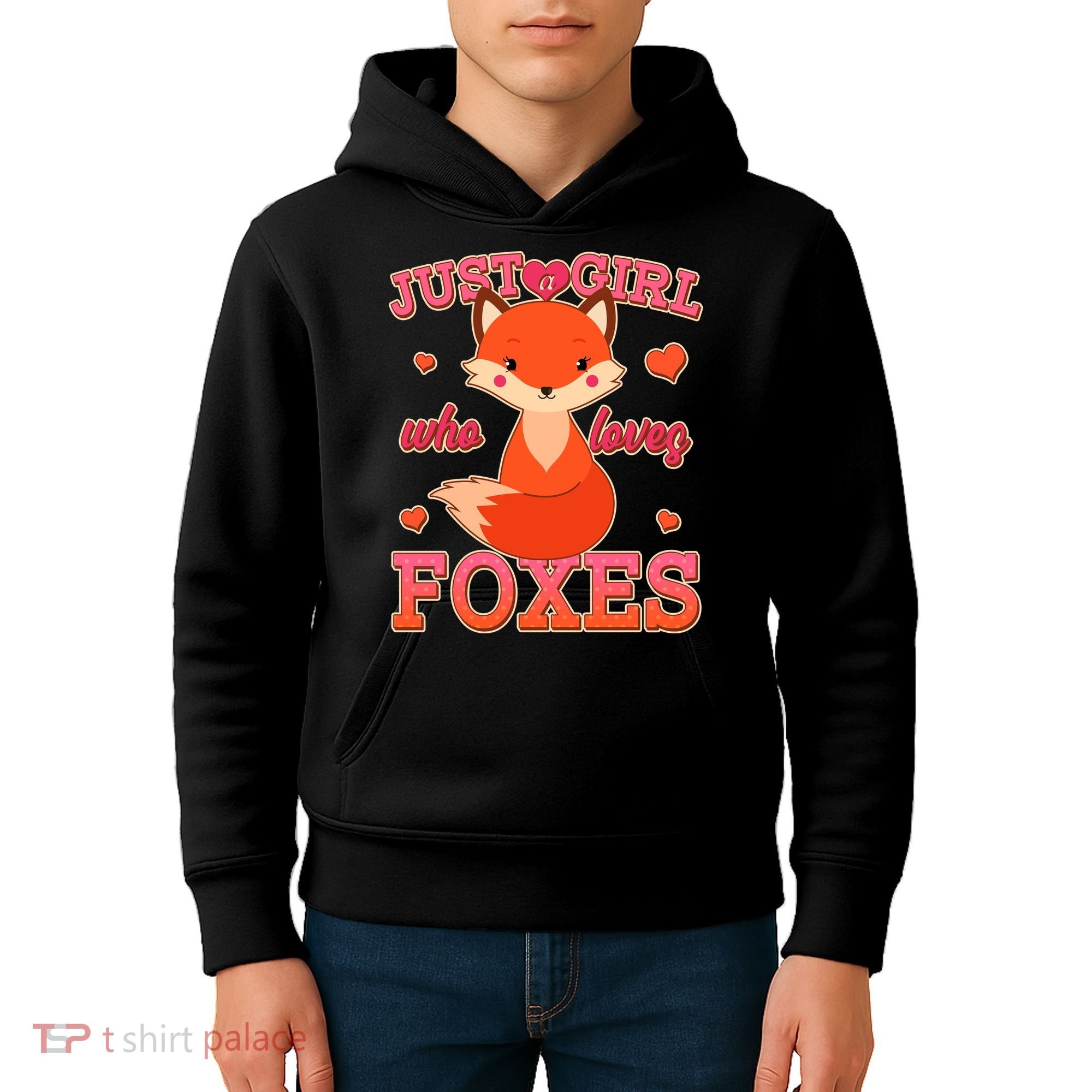 Cute Just A Girl Who Loves Foxes Kids Hoodie