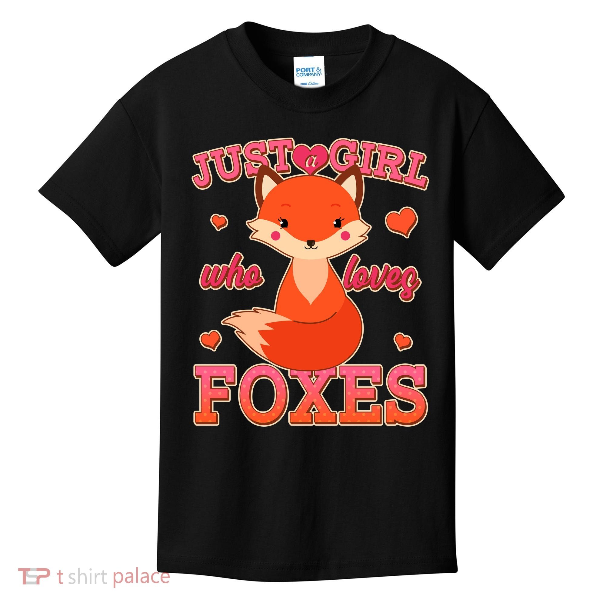Cute Just A Girl Who Loves Foxes Kids T-Shirt