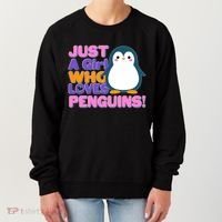 Cute Just A Girl Who Loves Penguins Women's Sweatshirt thumb 0