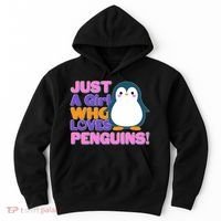 Cute Just A Girl Who Loves Penguins Hoodie thumb 0