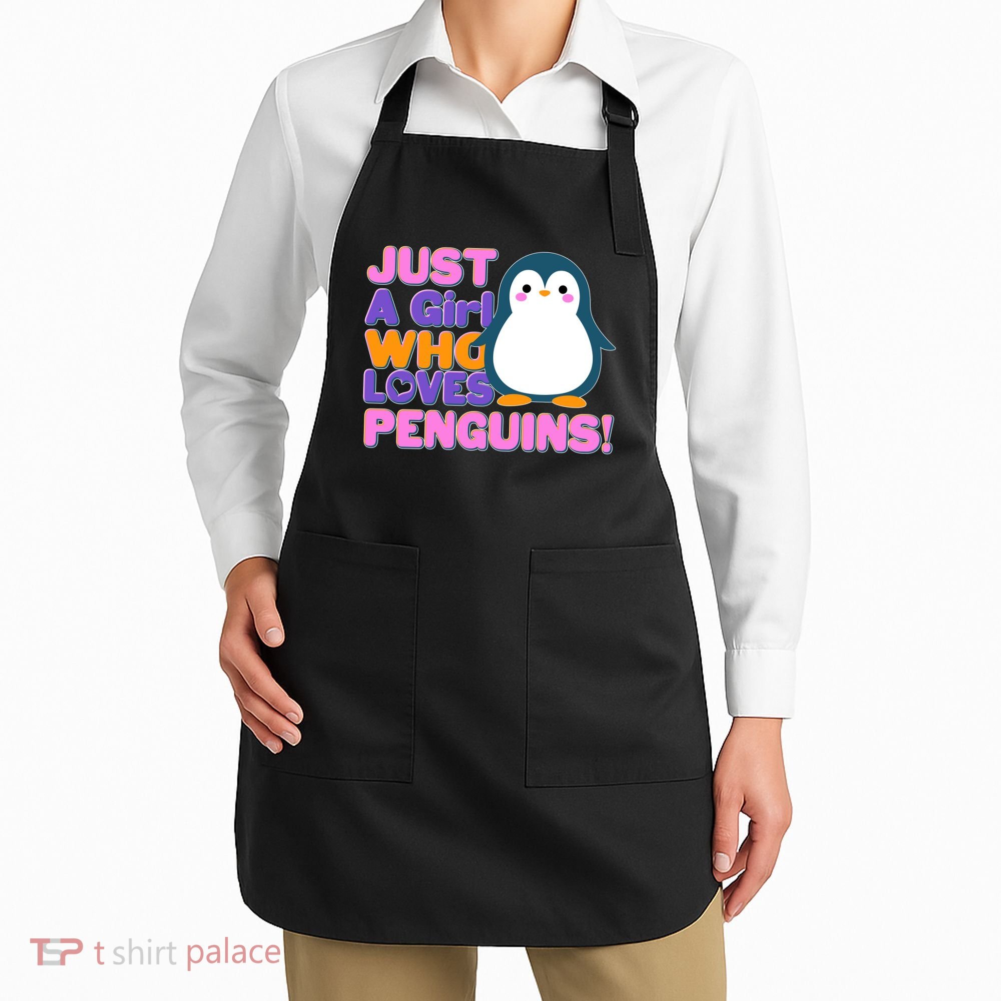 Cute Just A Girl Who Loves Penguins Apron