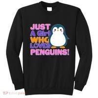 Cute Just A Girl Who Loves Penguins Sweatshirt thumb 0