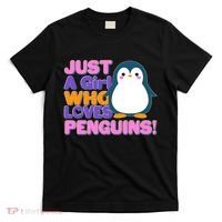 Cute Just A Girl Who Loves Penguins T-Shirt thumb 0