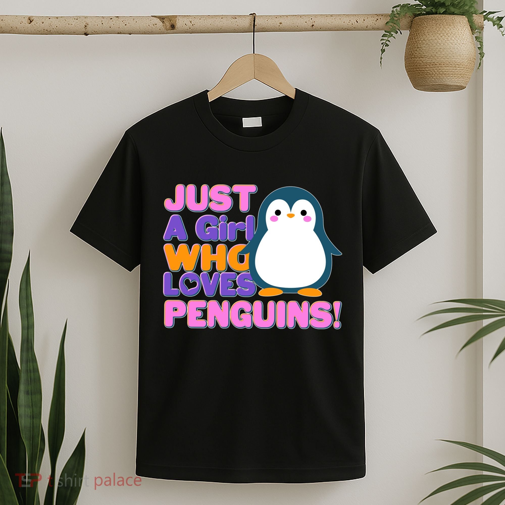 Cute Just A Girl Who Loves Penguins T-Shirt