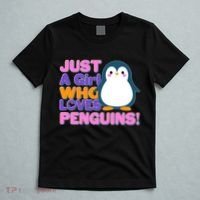 Cute Just A Girl Who Loves Penguins T-Shirt thumb 5