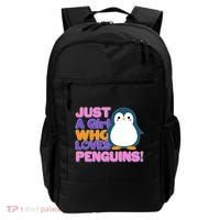 Cute Just A Girl Who Loves Penguins Backpack thumb 0