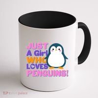 Cute Just A Girl Who Loves Penguins Coffee Mug thumb 1