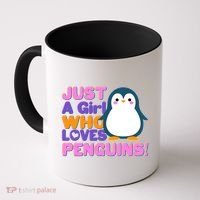 Cute Just A Girl Who Loves Penguins Coffee Mug thumb 0