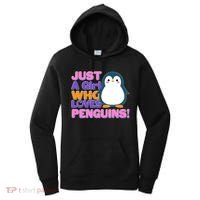 Cute Just A Girl Who Loves Penguins Women's Hoodie thumb 0