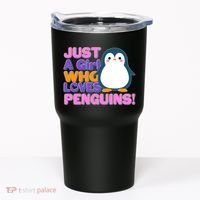 Cute Just A Girl Who Loves Penguins Tumbler thumb 0