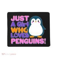 Cute Just A Girl Who Loves Penguins Mousepad thumb 0