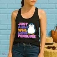 Cute Just A Girl Who Loves Penguins Women's Tank Top thumb 2