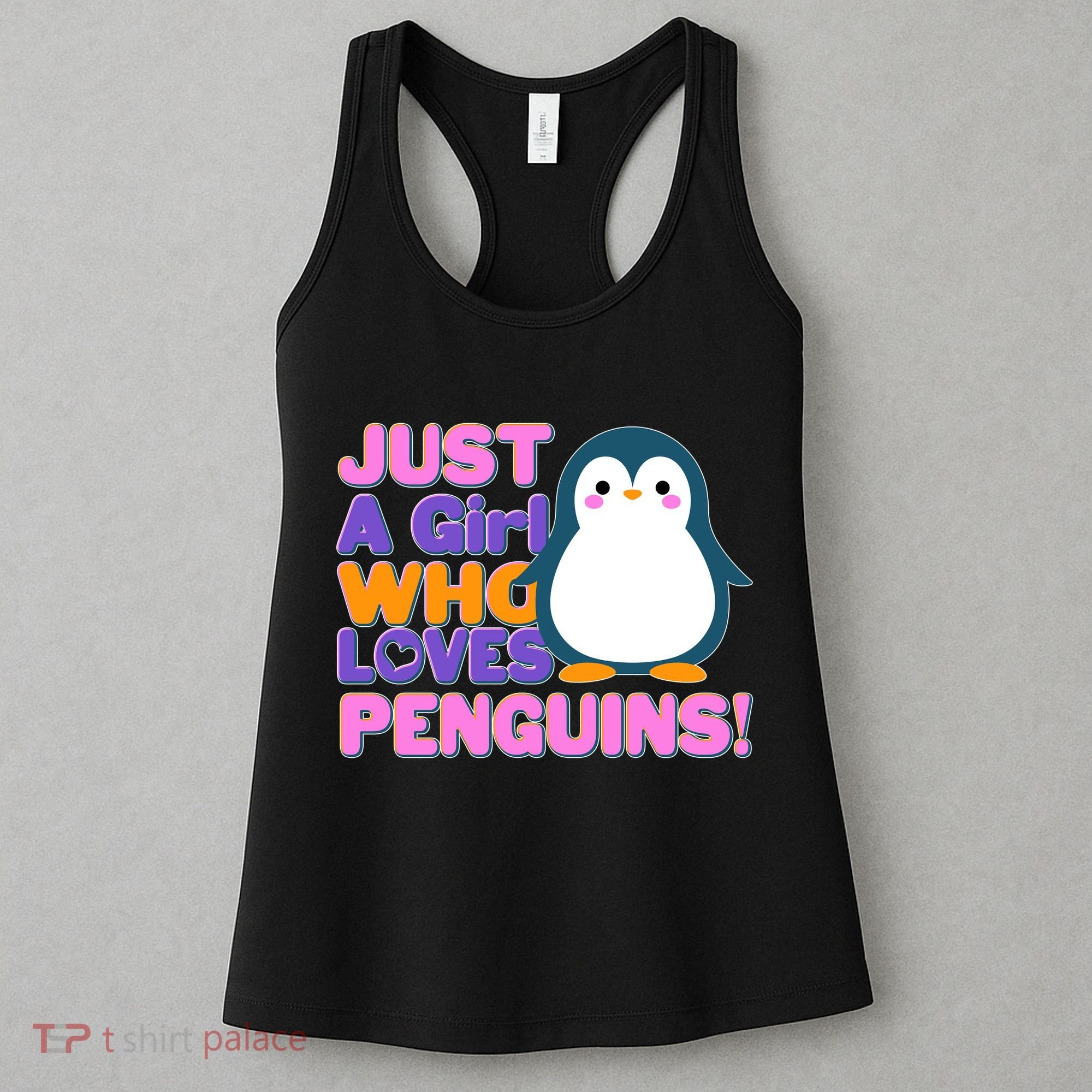 Cute Just A Girl Who Loves Penguins Women's Tank Top