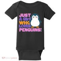 Cute Just A Girl Who Loves Penguins Baby Bodysuit thumb 0