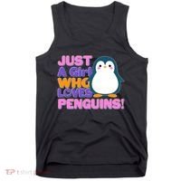 Cute Just A Girl Who Loves Penguins Tank Top thumb 0