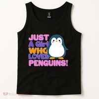 Cute Just A Girl Who Loves Penguins Tank Top thumb 2