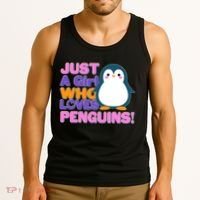 Cute Just A Girl Who Loves Penguins Tank Top thumb 3