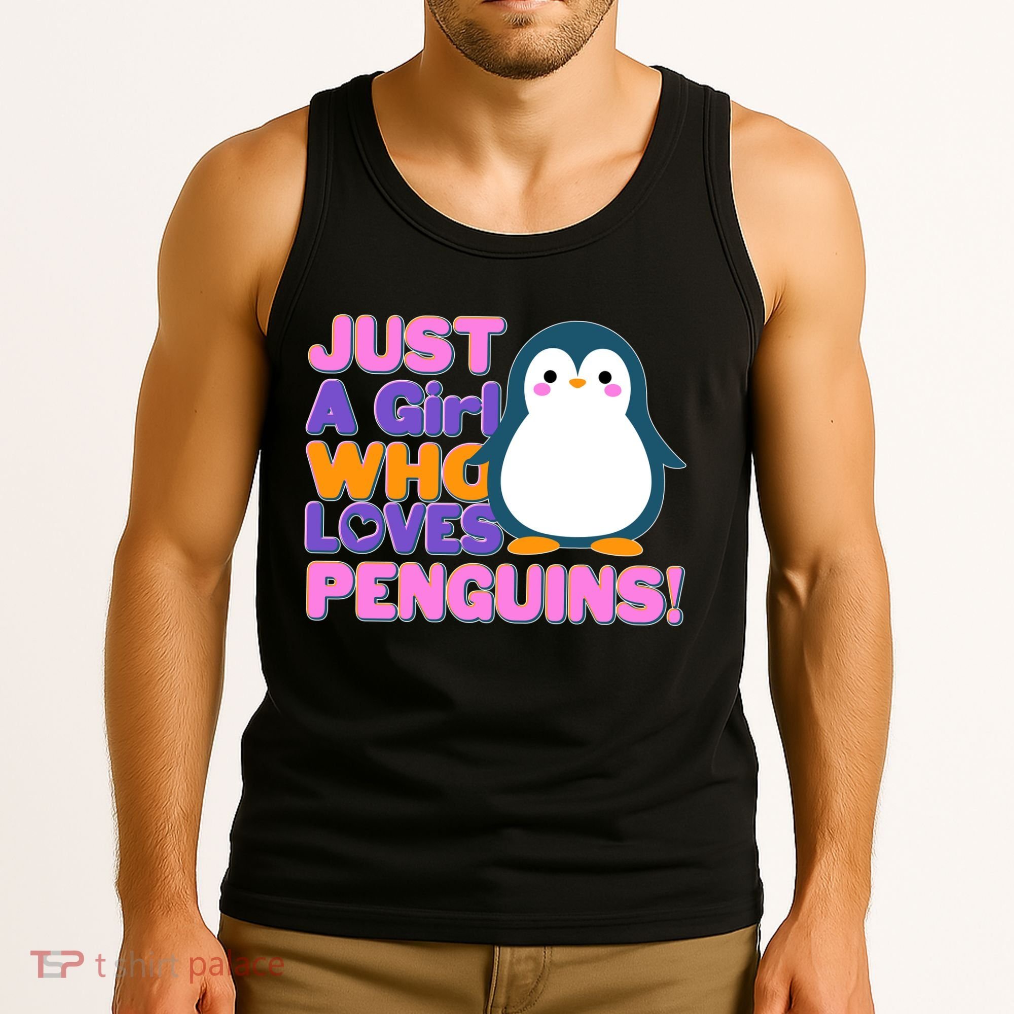 Cute Just A Girl Who Loves Penguins Tank Top