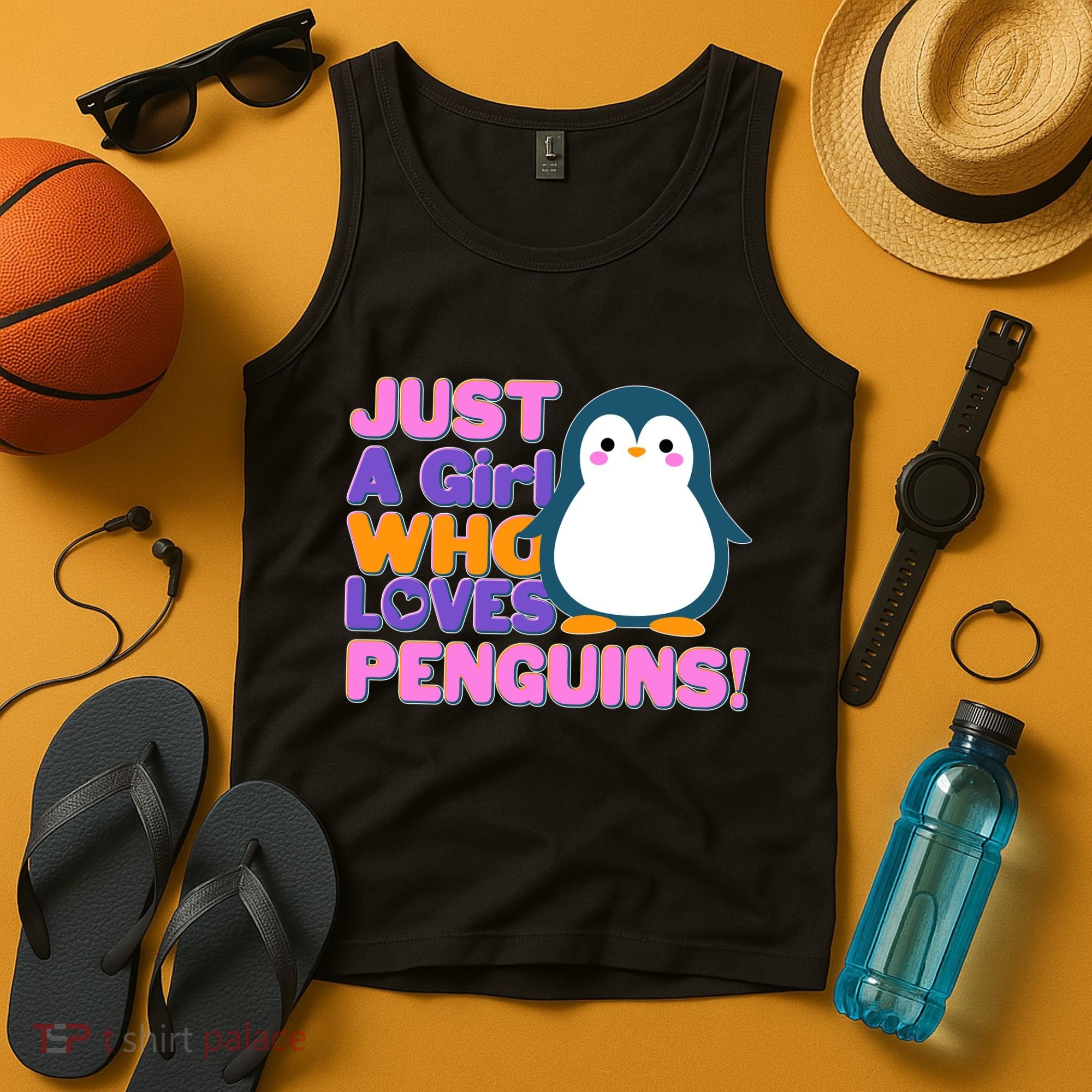 Cute Just A Girl Who Loves Penguins Tank Top