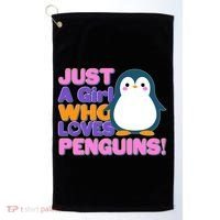 Cute Just A Girl Who Loves Penguins Golf Towel thumb 0