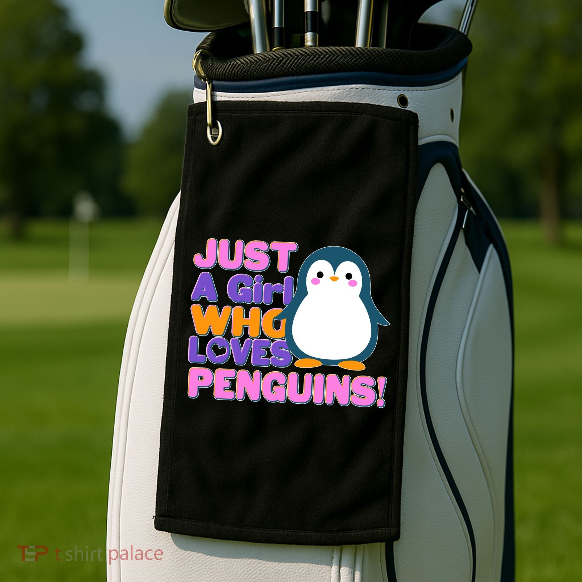Cute Just A Girl Who Loves Penguins Golf Towel