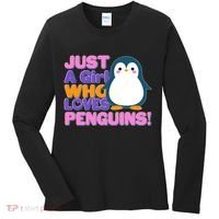 Cute Just A Girl Who Loves Penguins Women's Long Sleeve Shirt thumb 0