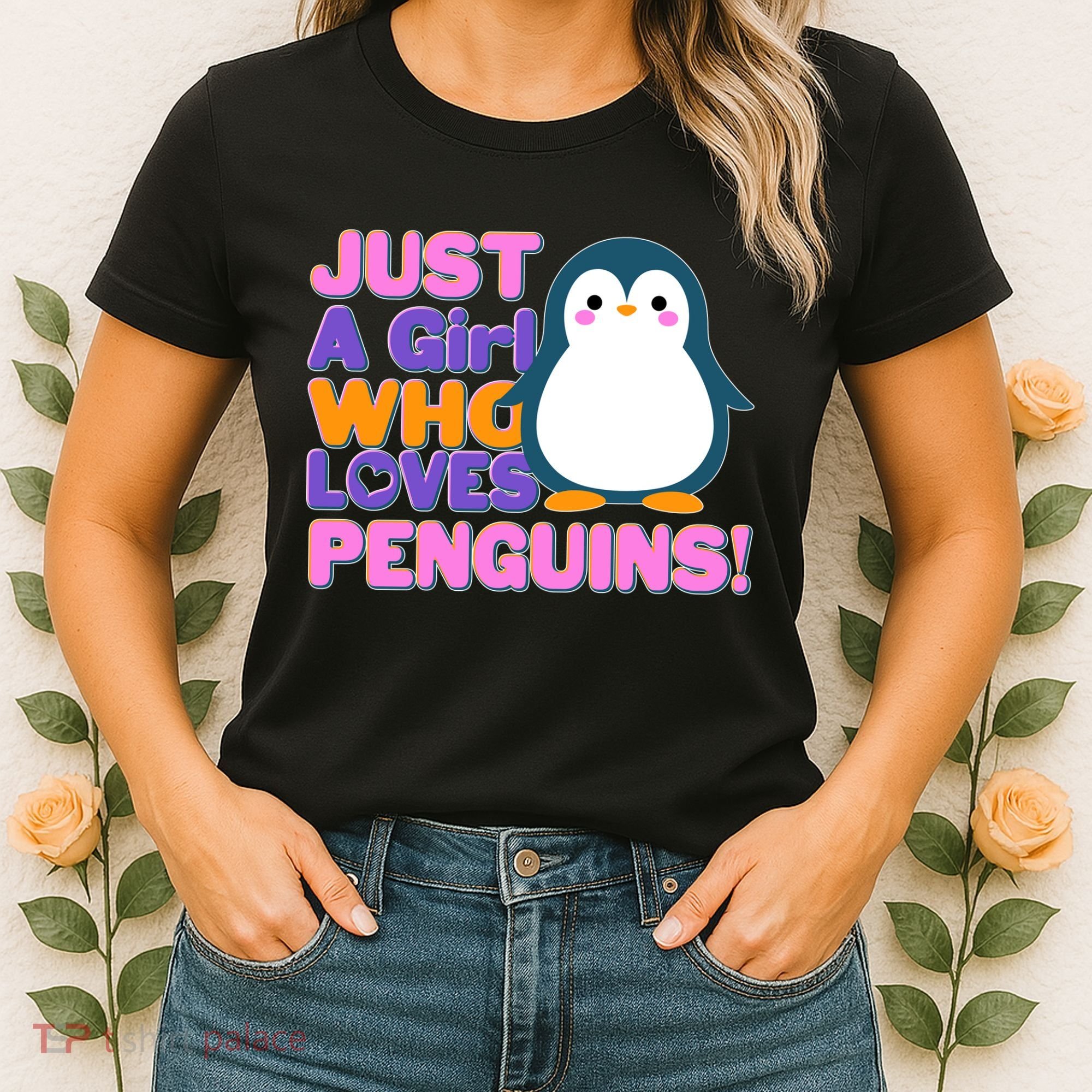 Cute Just A Girl Who Loves Penguins Women's T-Shirt