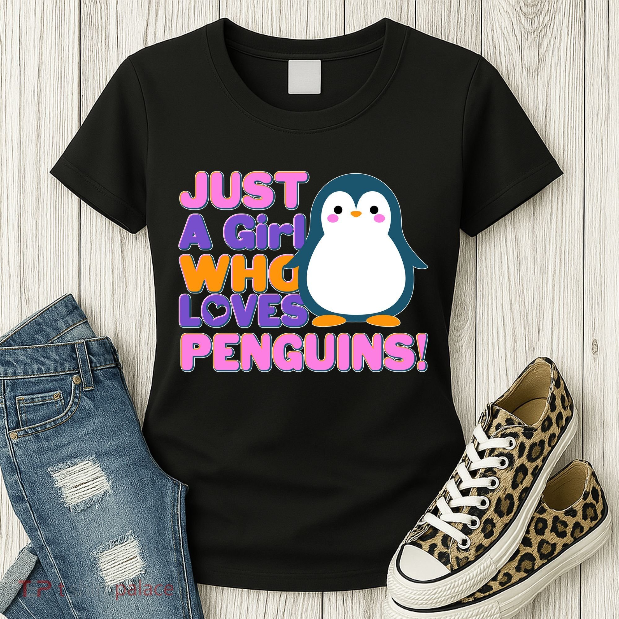 Cute Just A Girl Who Loves Penguins Women's T-Shirt