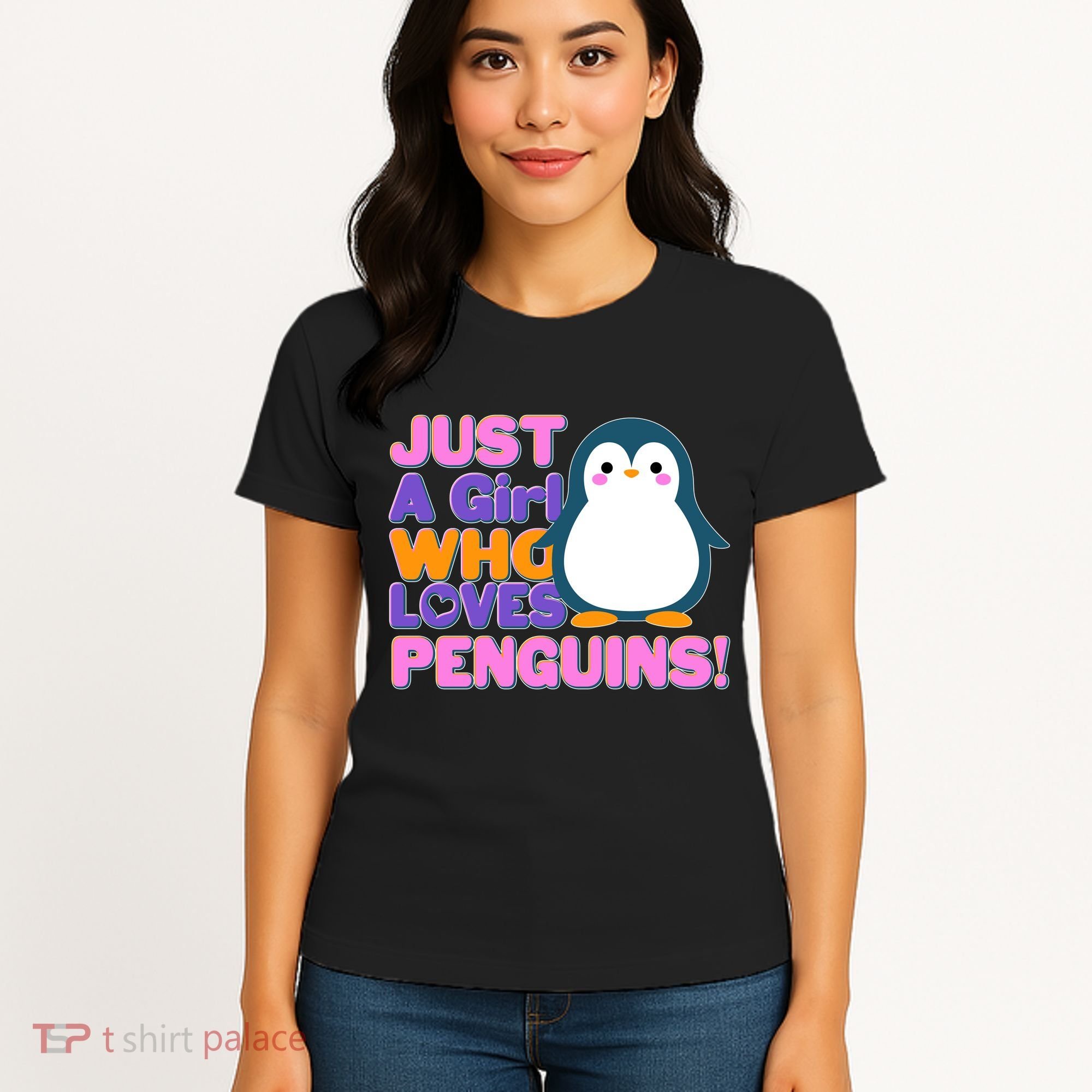 Cute Just A Girl Who Loves Penguins Women's T-Shirt